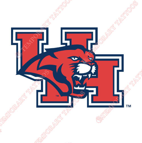 Houston Cougars Customize Temporary Tattoos Stickers NO.4577